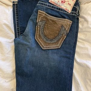 True Religion Men Jeans with leather pockets